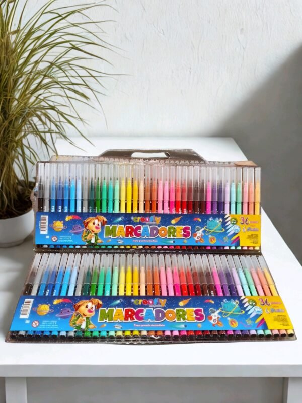 Marcadores Coloridos Pastel Lavables 36 Unidades