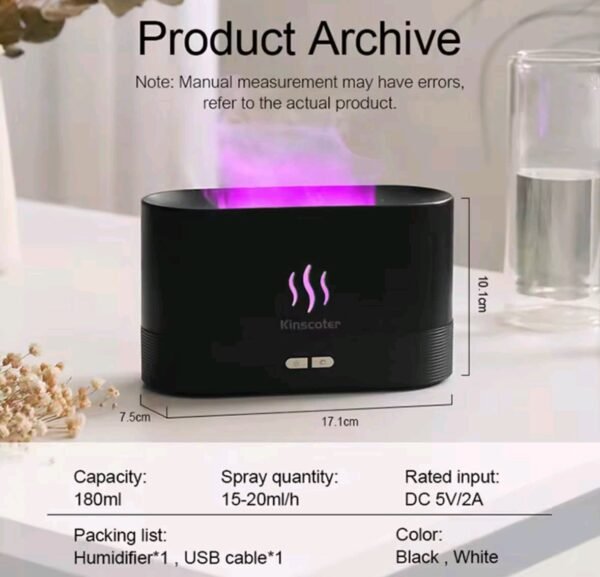 Humidificador Aromaterapia Silencioso Relajación LED Diseño Único - Imagen 5