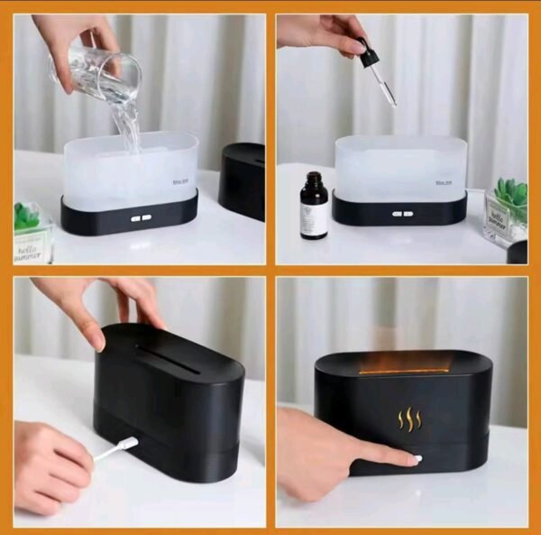 Humidificador Aromaterapia Silencioso Relajación LED Diseño Único - Imagen 7