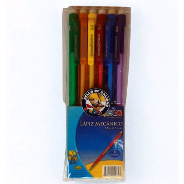 Lápiz Mecánico Colores Surtidos Escritura Precisa Pack de 6 Colores - Imagen 2