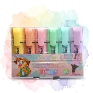 Resaltador Pastel Suave Colores Vivos Escritura Segura 6 Unidades
