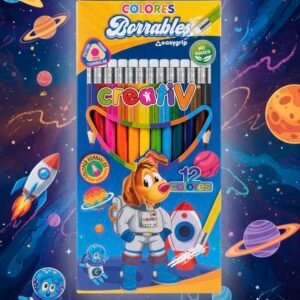 Colores Borrables Triangulares Creatividad Niños 12 Unidades