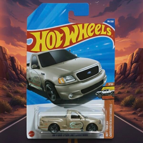 HotWheels Ford Lightning Coleccionable Dorado Rapidez (Escala 1:64)