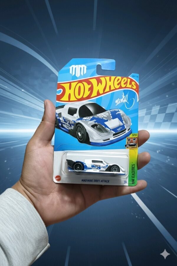 HotWheels MadMike Colección Velocidad Diversión BlancoAzul