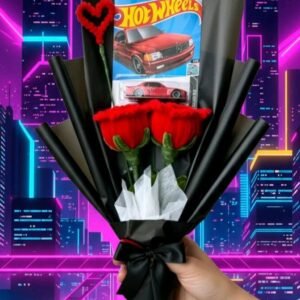 Hotwheels Chinos Rosas Aterciopeladas Regalo Romántico Rojo