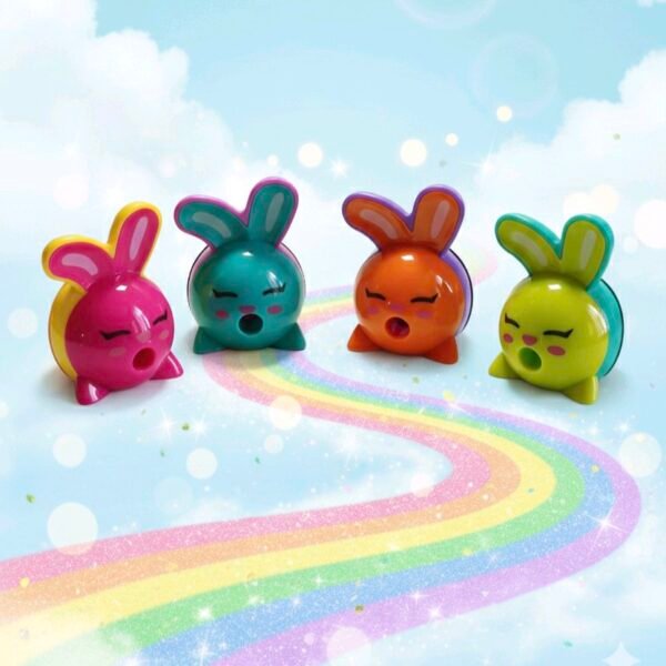 Sacapuntas Conejo Kawaii Afilado Diversión Naranja, Individual - Imagen 2