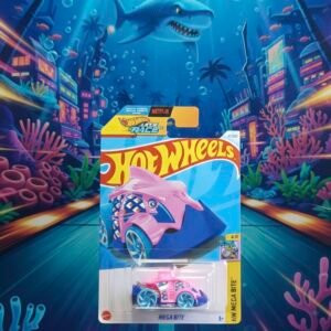 HotWheels MegaBite Rosa Azul Diversión Coleccionable