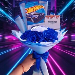 Ramo Regalo Rosas Azules Pasión Sorpresa Decorativo Artificial