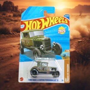 Hot Wheels Rat Rod Coleccionable Clásico Diversión Duradera (Verde Oliva, 1 pieza)